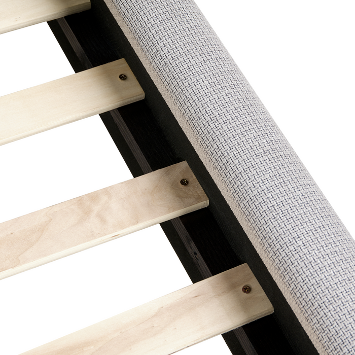 Beliani - BAJONNA - Tweepersoonsbed - Lichtgrijs - 180 x 200 cm - Stof