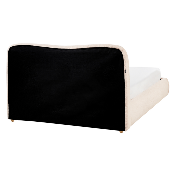 Beliani - BLAGNAC - Tweepersoonsbed - Lichtbeige - 140 x 200 cm - Stof