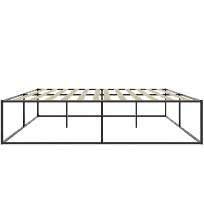 tectake® Metalen bedframe Kyoto met lattenbodem, 250 kg - Zwart