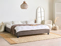 Beliani - ROANNE - Tweepersoonsbed - Taupe - 180 x 200 cm - Bouclé