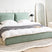 Beliani - BAJONNA - Tweepersoonsbed - Mintgroen - 180 x 200 cm - Stof