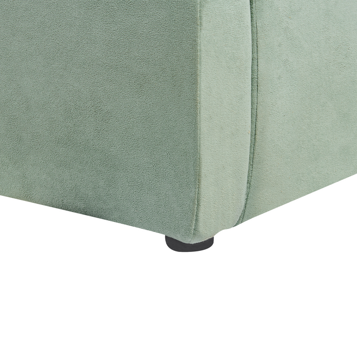 Beliani - BAJONNA - Tweepersoonsbed - Mintgroen - 180 x 200 cm - Stof