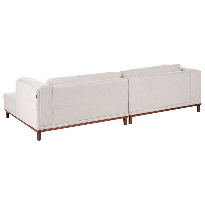 Beliani - VENG - Hoekbank - Lichtbeige - Linkszijdig - Polyester