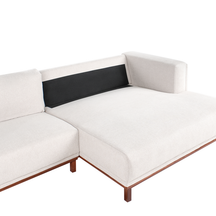 Beliani - VENG - Hoekbank - Lichtbeige - Linkszijdig - Polyester