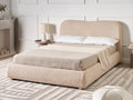 Beliani - BLAGNAC - Tweepersoonsbed - Beige - 140 x 200 cm - Bouclé