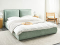 Beliani - BAJONNA - Tweepersoonsbed - Mintgroen - 160 x 200 cm - Stof