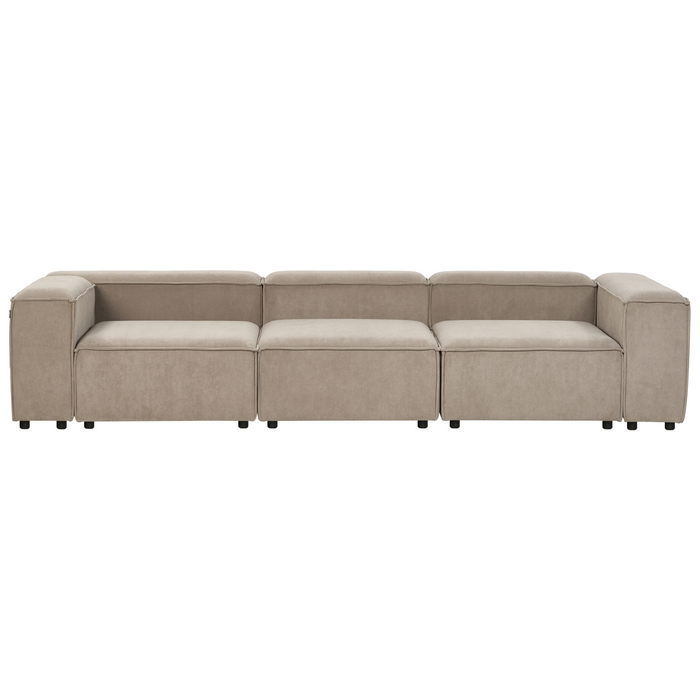 Beliani - ARDAL - Driezitsbank - Lichtbruin - Corduroy