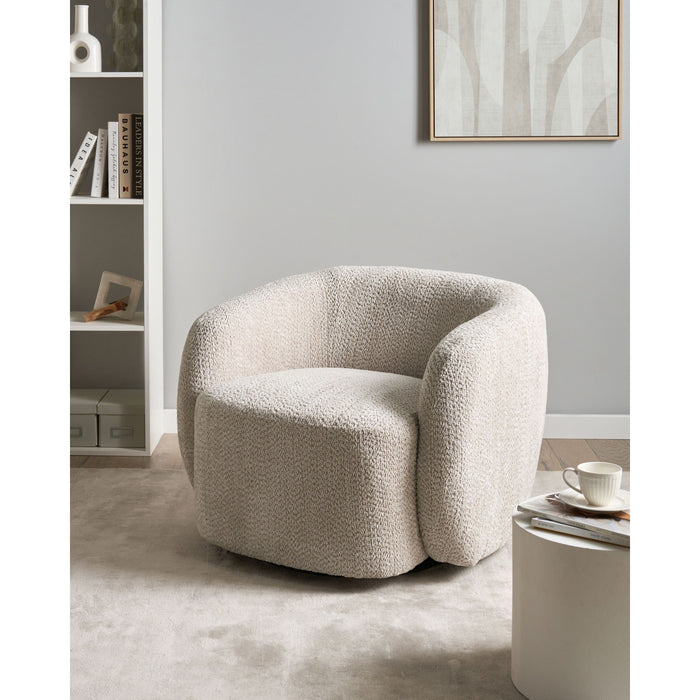 Beliani - TORE - Draaifauteuil - Beige - Polyester