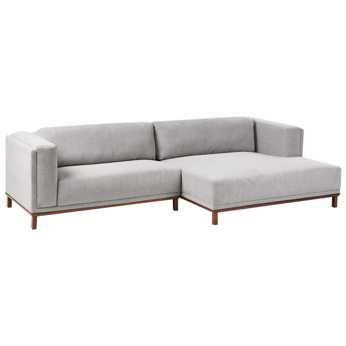 Beliani - VENG - Hoekbank - Grijs - Linkszijdig - Polyester