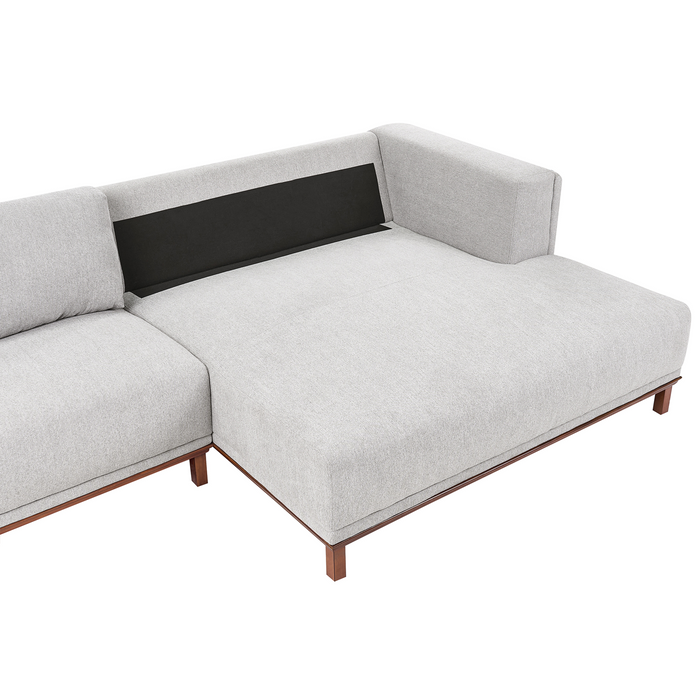 Beliani - VENG - Hoekbank - Grijs - Linkszijdig - Polyester