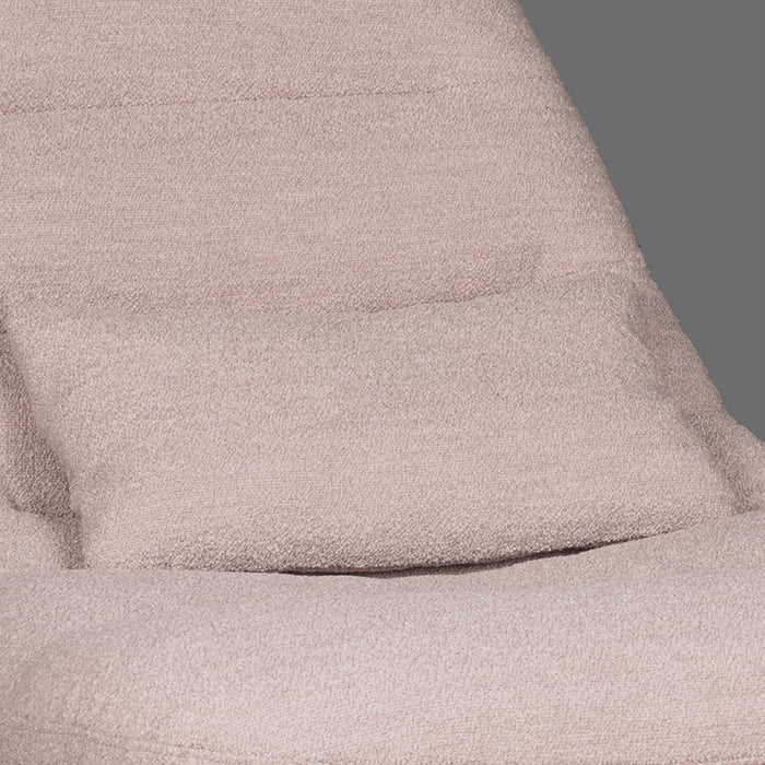 LABEL51 - Draaifauteuil Nox - Naturel Boucle - Zwart Metaal
