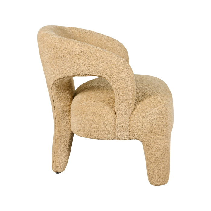 Fauteuil Brock - Beige|Bruin - Bouclé - 71x74x71cm (BxHxD)