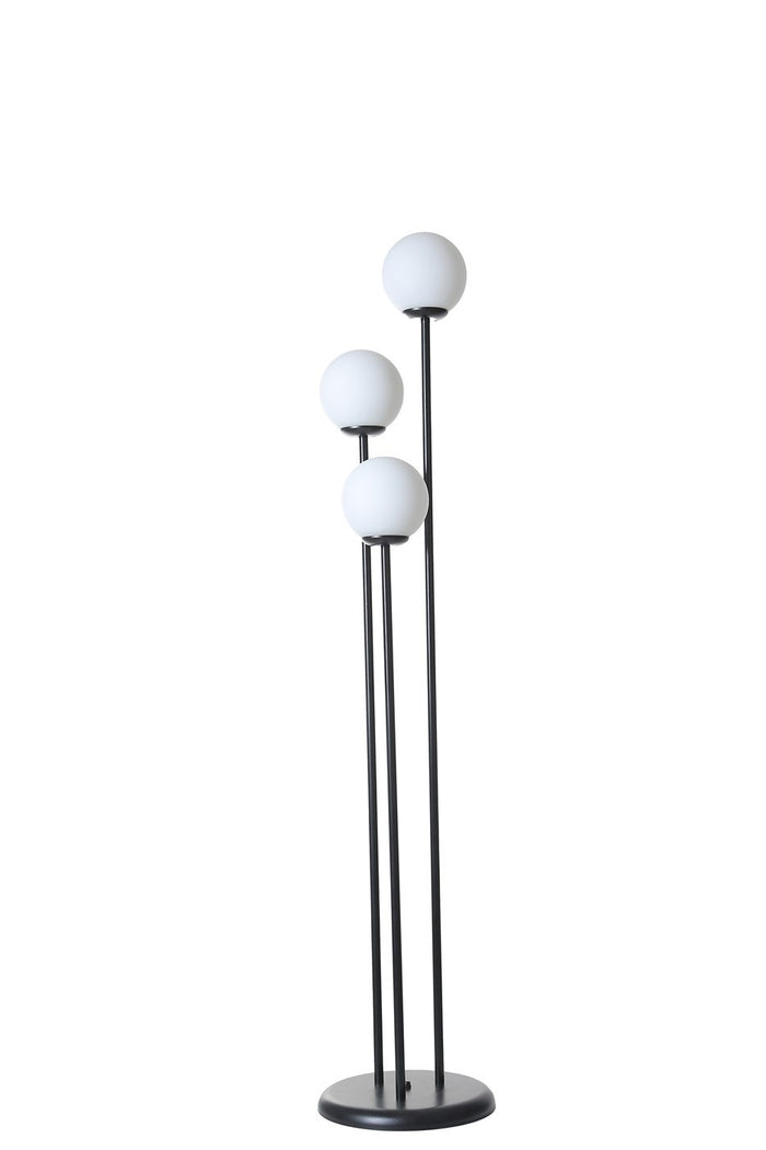 Giga Meubel - Vloerlamp Zwart Metaal - 3-Lichts - 30x30x150cm - Judy