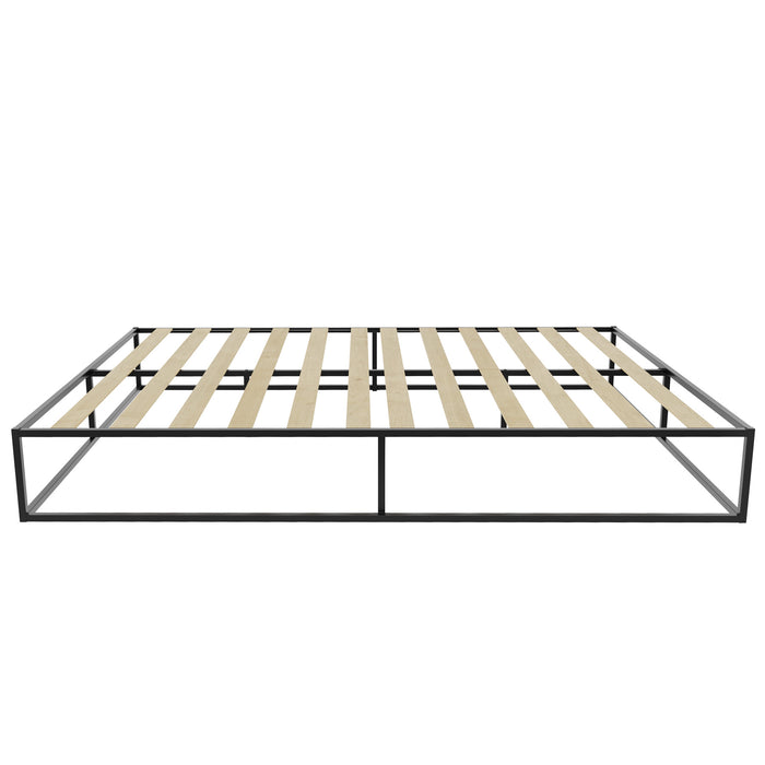 tectake® Metalen bedframe Kyoto met lattenbodem, 250 kg - Zwart