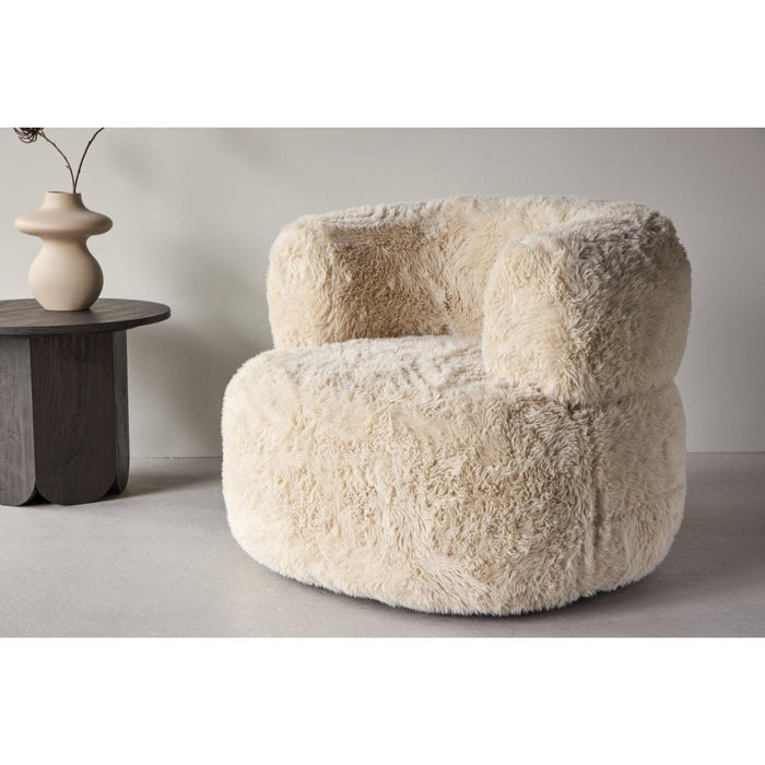 Svea - Sofia fauteuil - fake fur - off white