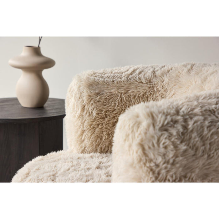 Svea - Sofia fauteuil - fake fur - off white