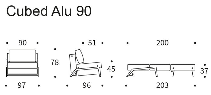 Innovation Cubed Rust | Aluminium Slaapstoel