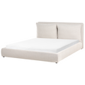 Beliani - BAJONNA - Tweepersoonsbed - Beige - 180 x 200 cm - Stof