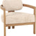 MUST Living Lounge chair Kelly natural,75x73x73 cm, luxor sand