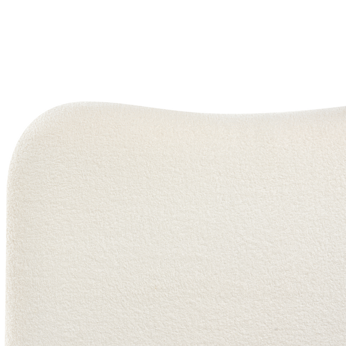 Beliani-BLAGNAC-Bed met opbergruimte-Gebroken wit-90 x 200 cm-Bouclé