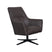 LABEL51 - Draaifauteuil Tod - Antraciet Micro Suede - Zwart Metaal