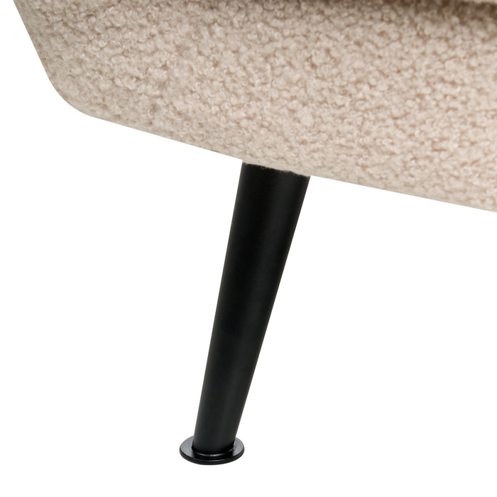 Beliani - EIBY - Fauteuil - Beige - Bouclé