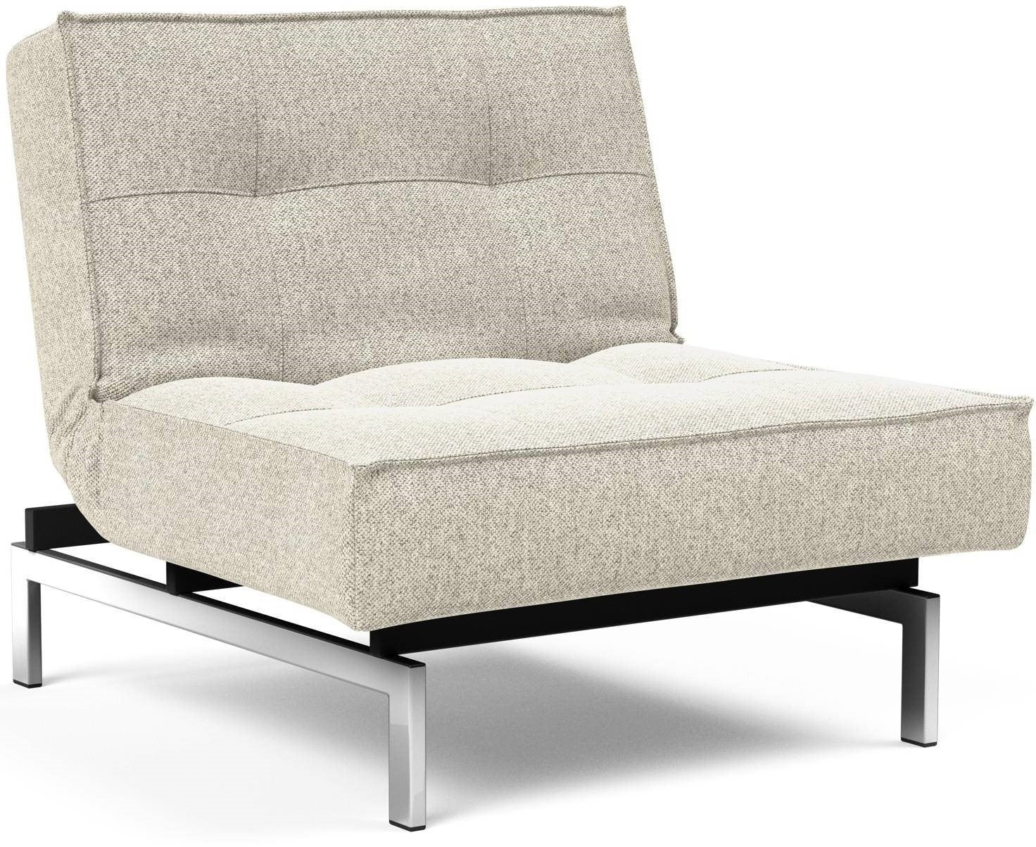 Innovation Splitback Slaapstoel Gebroken Wit | Chroom