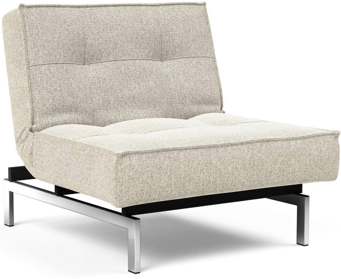 Innovation Splitback Slaapstoel Gebroken Wit | Chroom