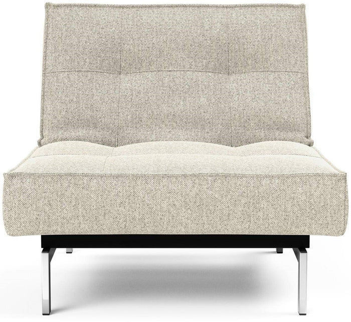 Innovation Splitback Slaapstoel Gebroken Wit | Chroom