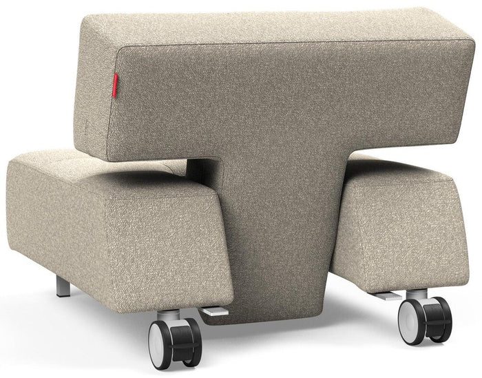 Innovation Long Horn Beige Bouclé Fauteuil