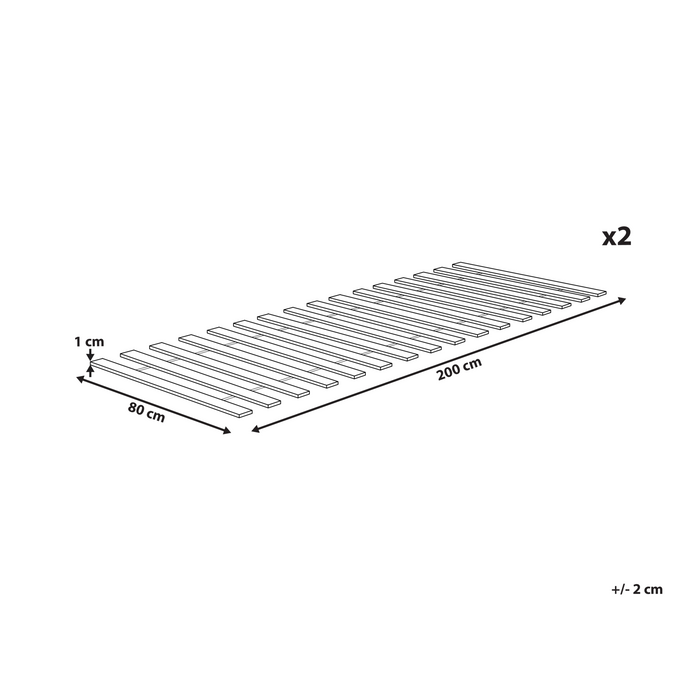 Beliani-BLANZAC-Lattenbodem-Lichtbruin-160 x 200 cm-Populierenhout
