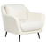 Beliani - EIBY - Fauteuil - Wit - Chenille