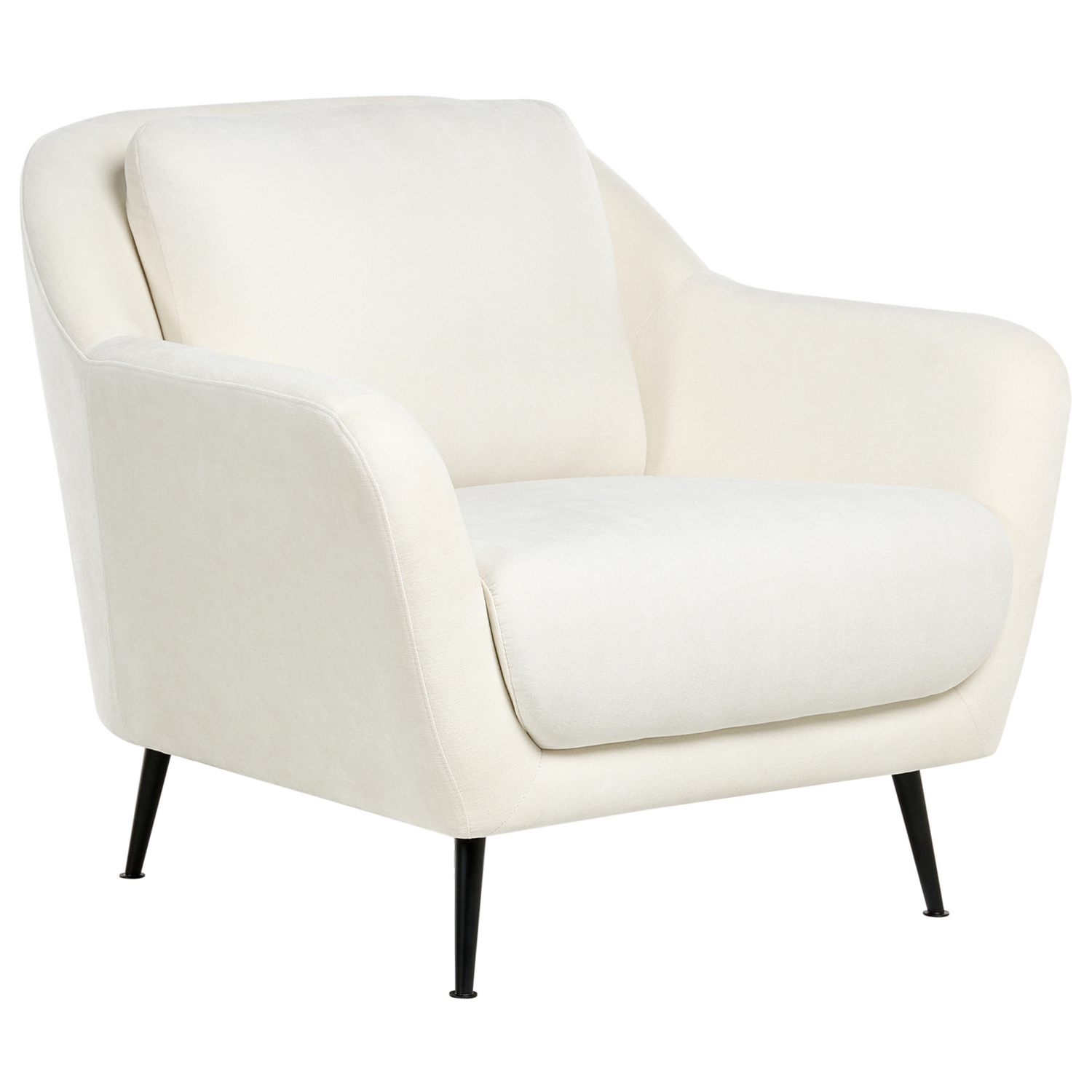 Beliani - EIBY - Fauteuil - Wit - Chenille
