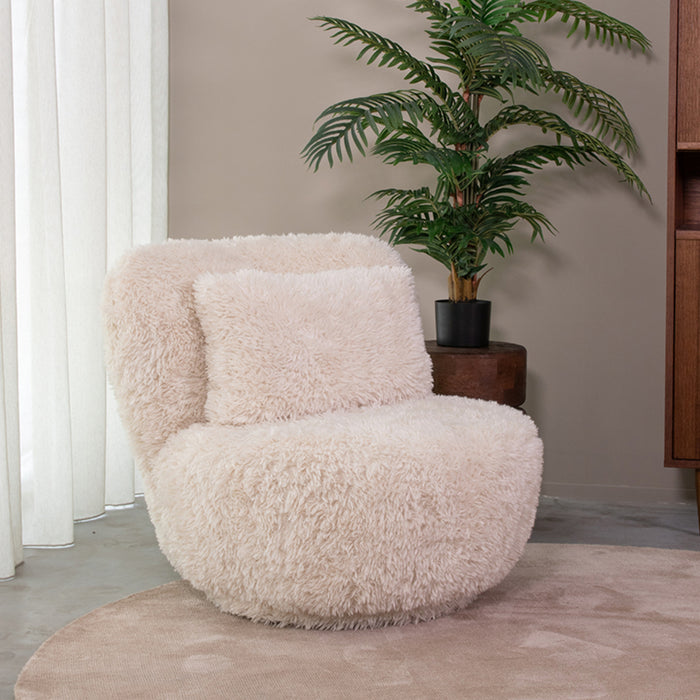 LABEL51 - Draaifauteuil Doodle - Creme Fluffy