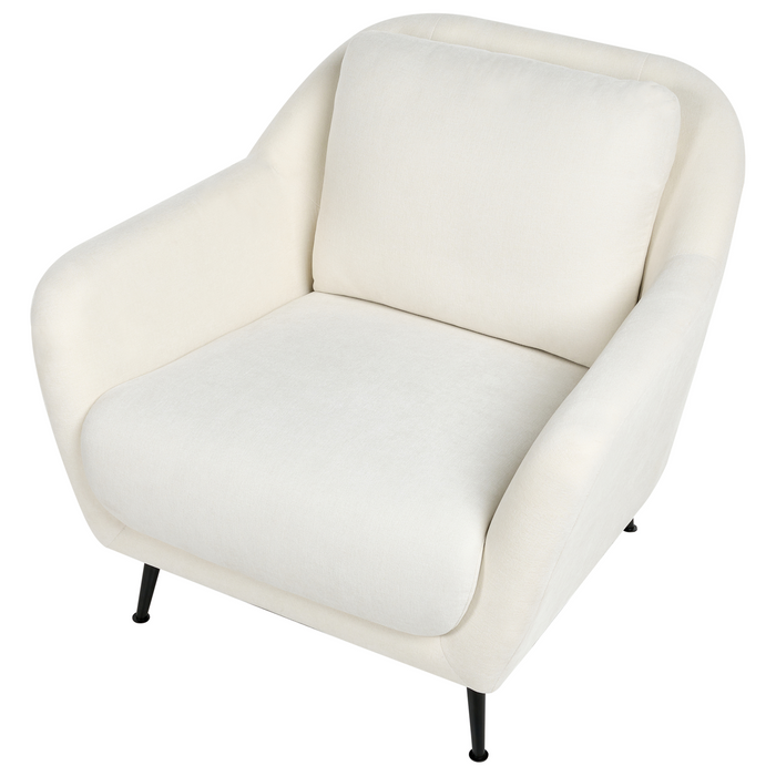 Beliani - EIBY - Fauteuil - Wit - Chenille