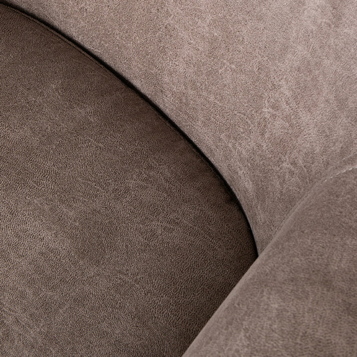 LABEL51 - Draaifauteuil Tod - Taupe Micro Suede - Zwart Metaal