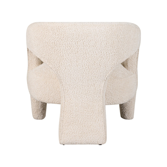 Fauteuil Brock - Beige|Creme|Wit - Bouclé