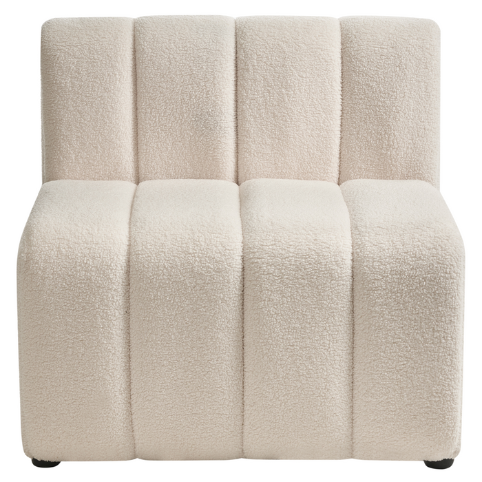 Beliani - KAGE - Fauteuil - Lichtbeige - Bouclé