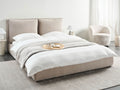Beliani - BAJONNA - Tweepersoonsbed - Taupe - 160 x 200 cm - Stof
