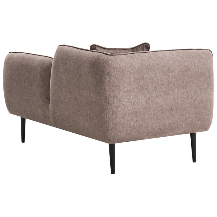 Beliani - CHEVANNES - Chaise longue - Lichtbruin - Linkszijdig - Stof