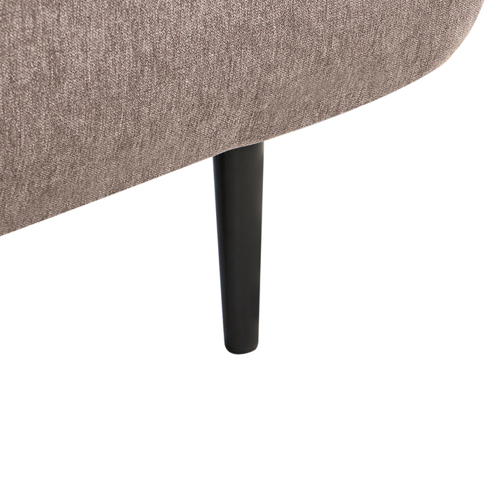 Beliani - CHEVANNES - Chaise longue - Lichtbruin - Linkszijdig - Stof