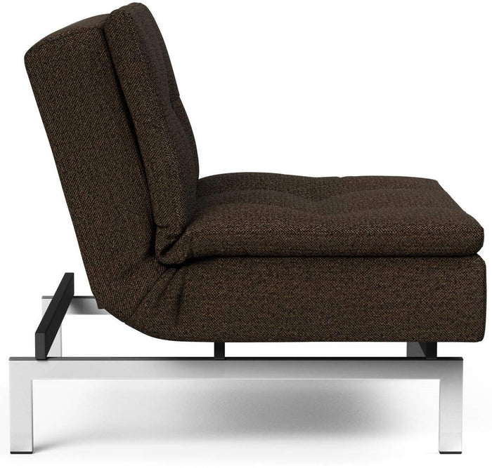 Innovation Dublexo Slaapstoel Taura Chocco | Chrome