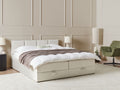 Beliani - BARONET - Boxspringbed - Off-white - 180 x 200 cm - Stof