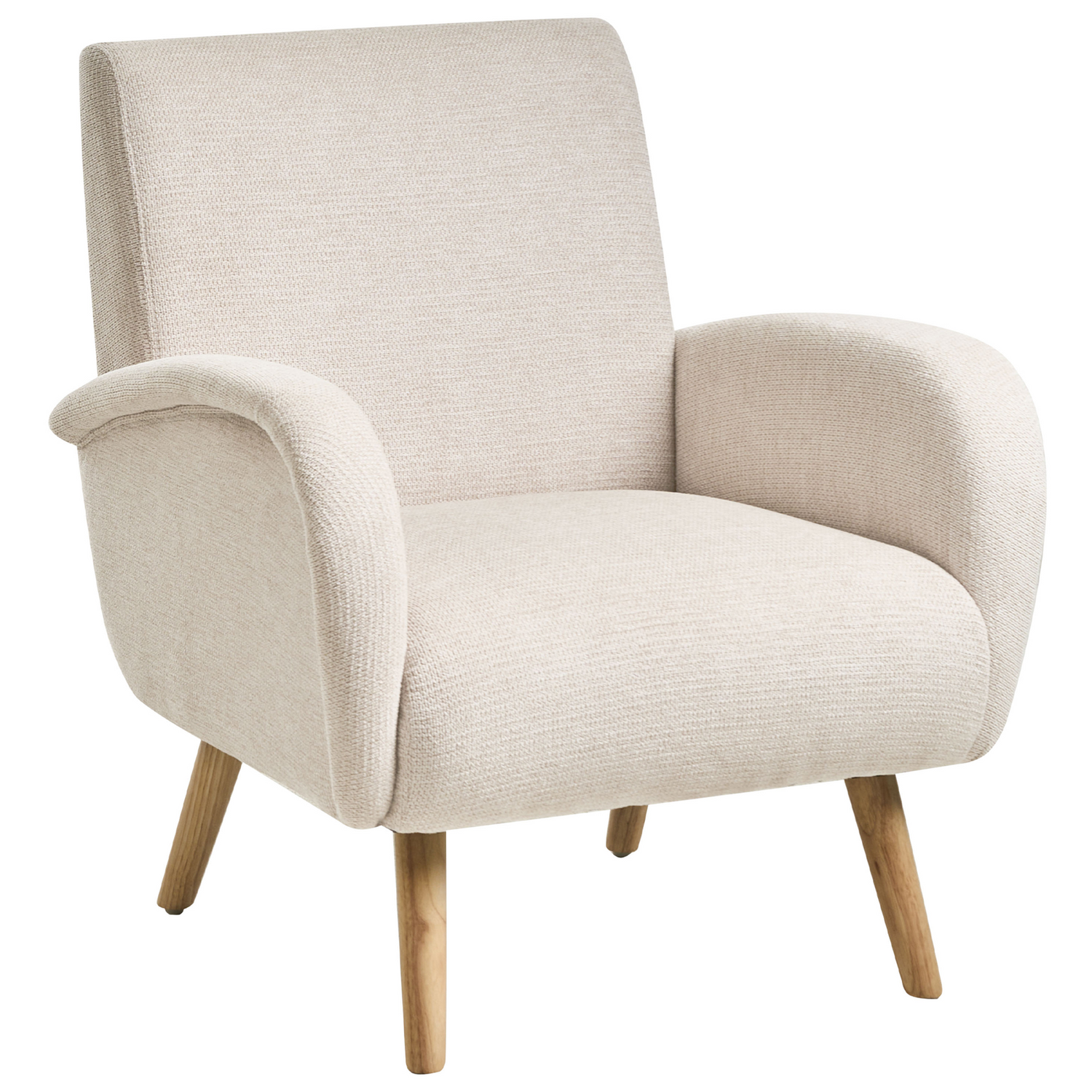 Beliani - PLASSEN - Fauteuil - Lichtbeige - Stof