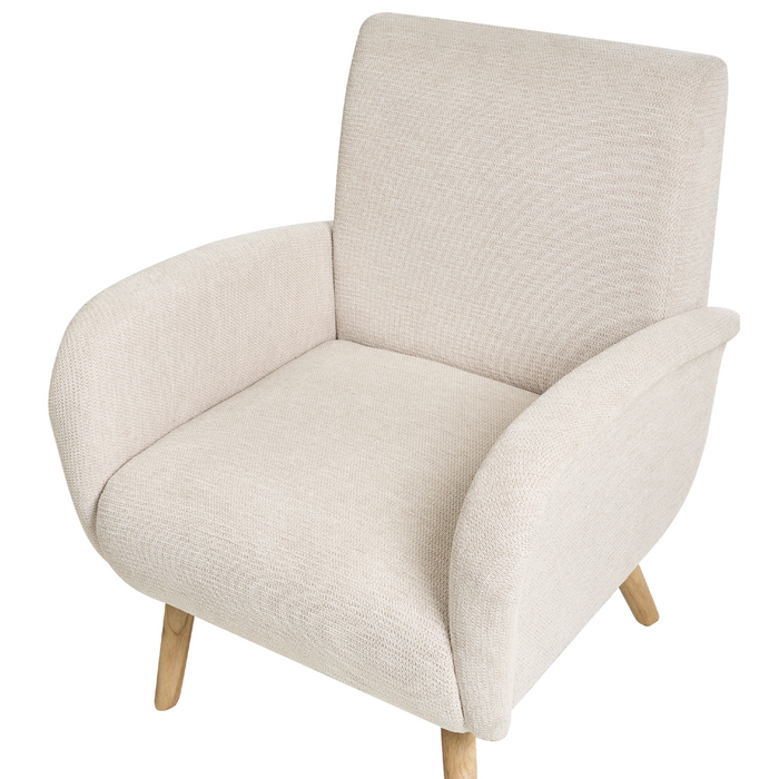 Beliani - PLASSEN - Fauteuil - Lichtbeige - Stof