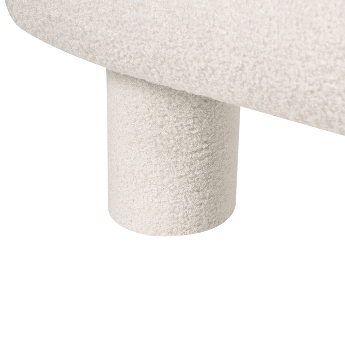 Beliani-CRESSAT-Tweepersoonsbed-Off-white-140 x 200 cm-Bouclé