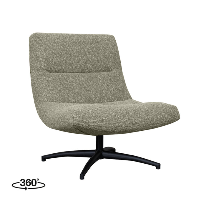 LABEL51 - Draaifauteuil Calix - Naturel Royal Boucle - Zwart Metaal