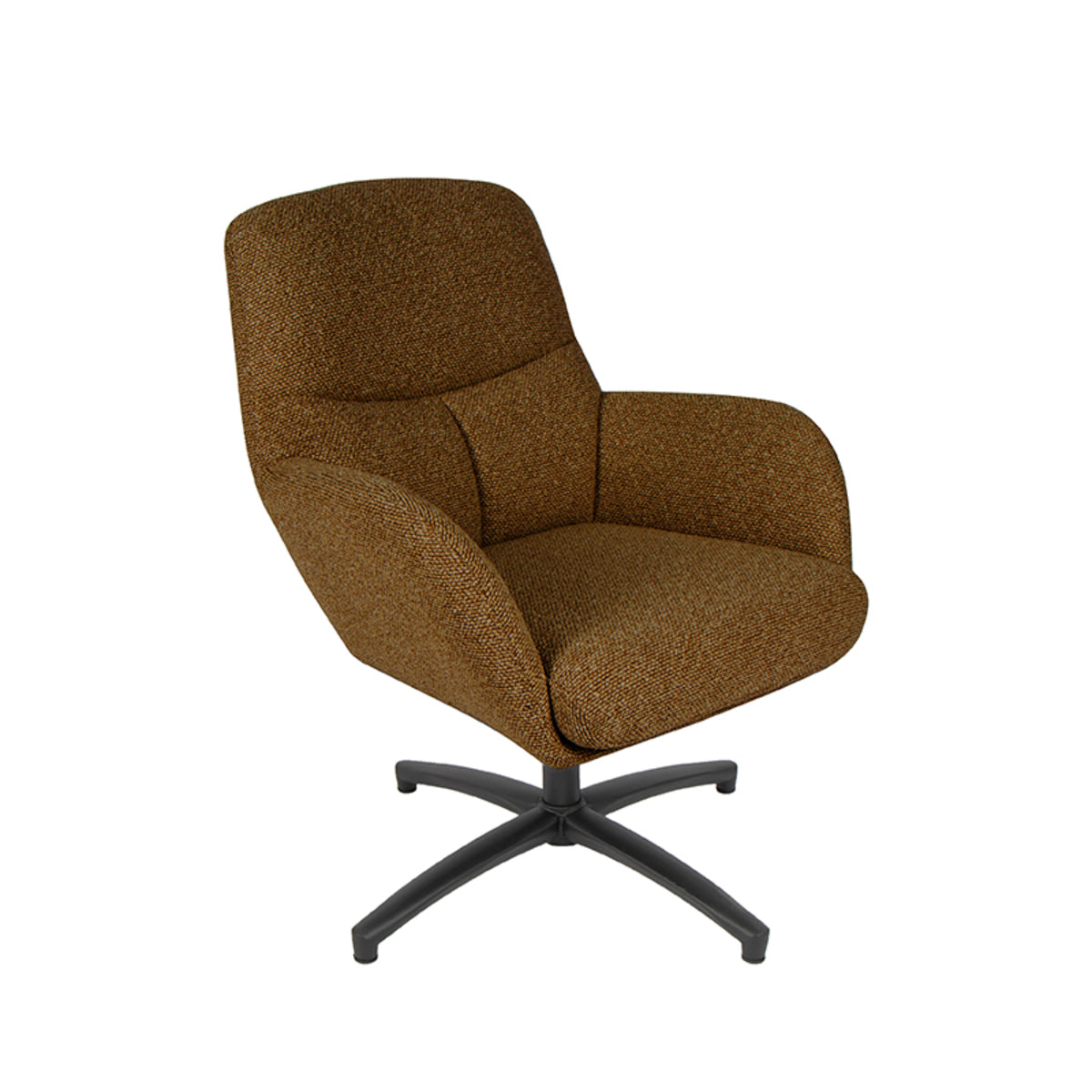 LABEL51 - Draaifauteuil Chill Zone - Coral Royal Boucle - Zwart Metaal