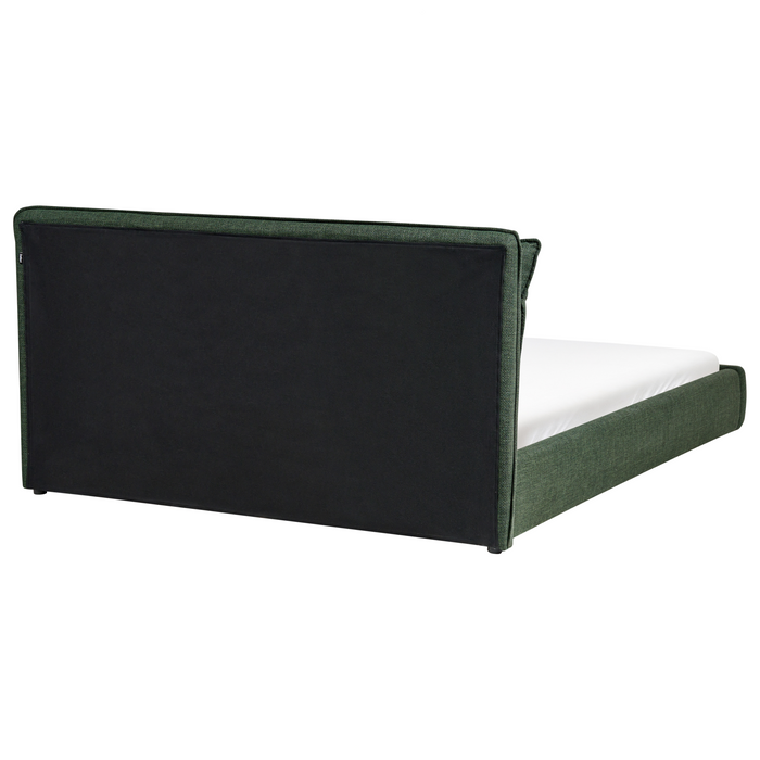 Beliani-BAJONNA-Tweepersoonsbed-Donkergroen-160 x 200 cm-Polyester