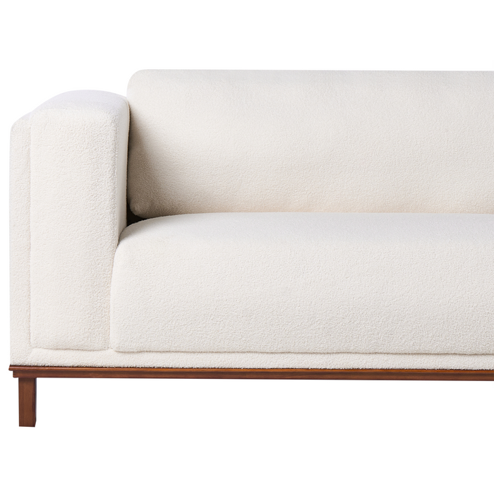 Beliani - VENG - Hoekbank - Gebroken wit - Linkszijdig - Bouclé